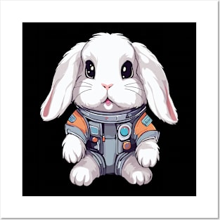 Cute astronaut bunny Posters and Art